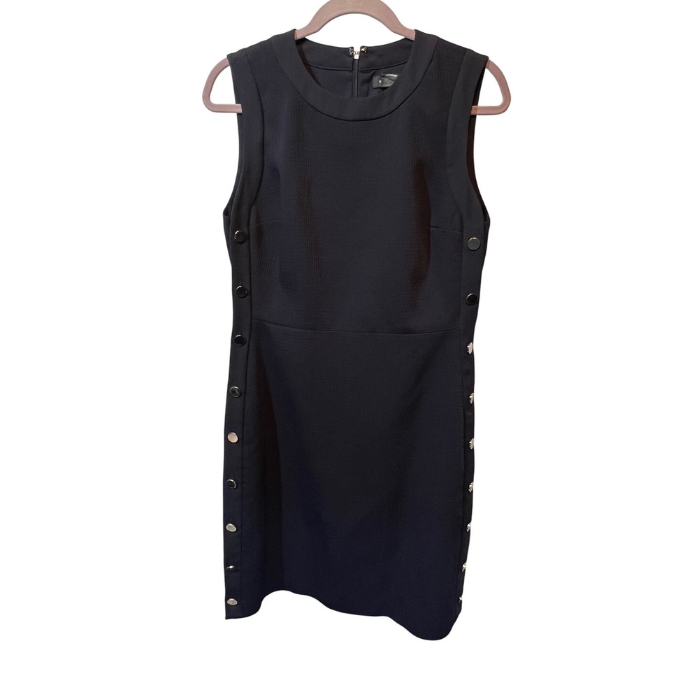 Club Monaco Dress Size 8‎ Black Sleeveless Button Detail Career Work